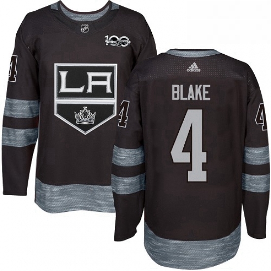 Mens Adidas Los Angeles Kings 4 Rob Blake Premier Black 1917 2017 100th Anniversary NHL Jersey Mens Adidas Los Angeles Kings 4 Rob Blake Premier Black 1917 2017 100th Anniversary NHL Jersey