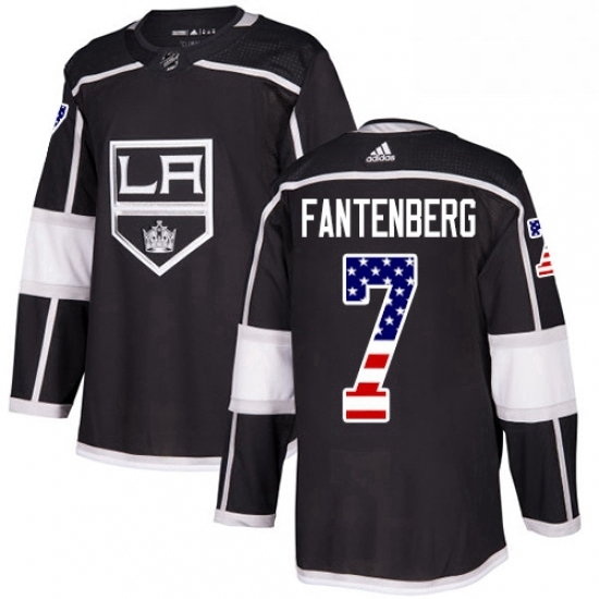 Mens Adidas Los Angeles Kings 7 Oscar Fantenberg Authentic Black USA Flag Fashion NHL Jersey Mens Adidas Los Angeles Kings 7 Oscar Fantenberg Authentic Black USA Flag Fashion NHL Jersey