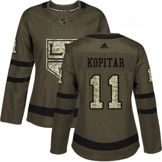 Womens Adidas Los Angeles Kings 11 Anze Kopitar Authentic Green Salute to Service NHL Jersey Womens Adidas Los Angeles Kings 11 Anze Kopitar Authentic Green Salute to Service NHL Jersey