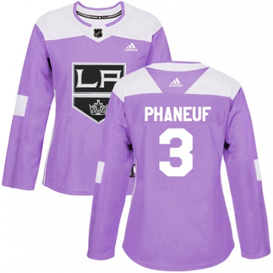 Womens Adidas Los Angeles Kings 3 Dion Phaneuf Authentic Purple Fights Cancer Practice NHL Jersey Womens Adidas Los Angeles Kings 3 Dion Phaneuf Authentic Purple Fights Cancer Practice NHL Jersey