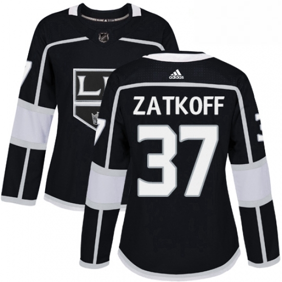 Womens Adidas Los Angeles Kings 37 Jeff Zatkoff Authentic Black Home NHL Jersey Womens Adidas Los Angeles Kings 37 Jeff Zatkoff Authentic Black Home NHL Jersey