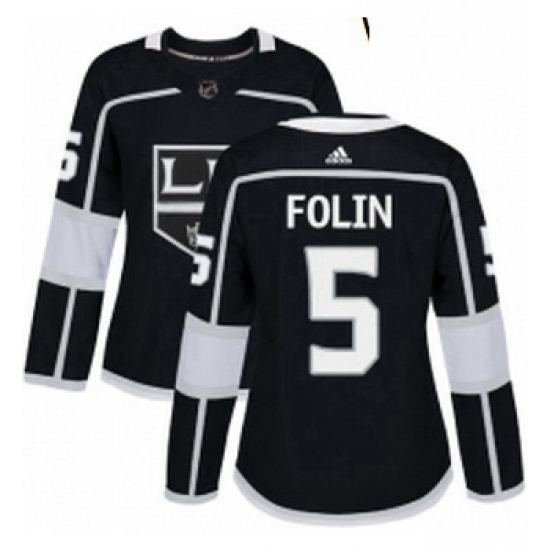 Womens Adidas Los Angeles Kings 5 Christian Folin Authentic Black Home NHL Jersey Womens Adidas Los Angeles Kings 5 Christian Folin Authentic Black Home NHL Jersey