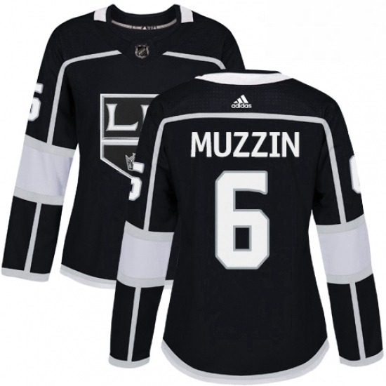Womens Adidas Los Angeles Kings 6 Jake Muzzin Authentic Black Home NHL Jersey Womens Adidas Los Angeles Kings 6 Jake Muzzin Authentic Black Home NHL Jersey
