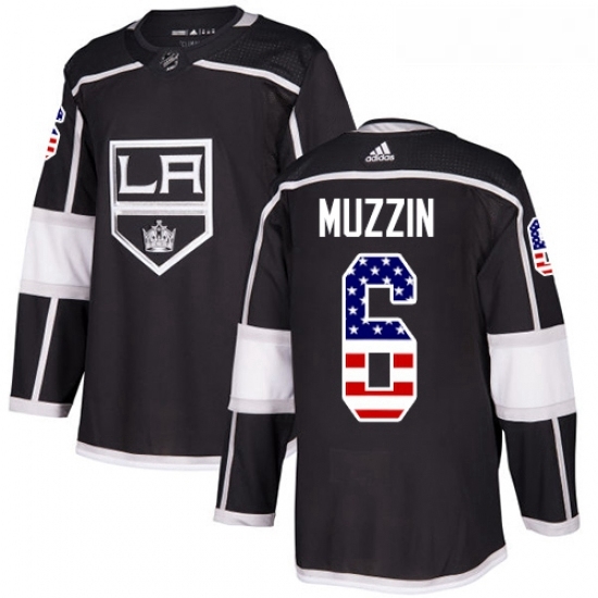 Youth Adidas Los Angeles Kings 6 Jake Muzzin Authentic Black USA Flag Fashion NHL Jersey Youth Adidas Los Angeles Kings 6 Jake Muzzin Authentic Black USA Flag Fashion NHL Jersey