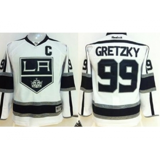 Youth Los Angeles Kings 99 Wayne Gretzky White Road Stitched NHL Jersey Youth Los Angeles Kings 99 Wayne Gretzky White Road Stitched NHL Jersey