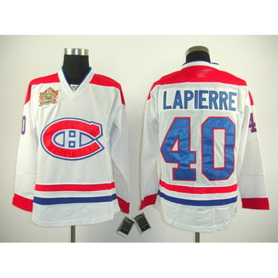 2011 Heritage Classic Montreal Canadiens 40 Maxim Lapierre white ice Hockey Jersey 2011 Heritage Classic Montreal Canadiens 40 Maxim Lapierre white ice Hockey Jersey