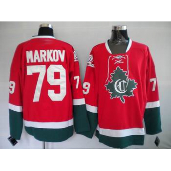 Hockey Montreal Canadiens #79 Andrei Markov Stitched Replithentic New CD red green Jersey Hockey Montreal Canadiens #79 Andrei Markov Stitched Replithentic New CD red green Jersey