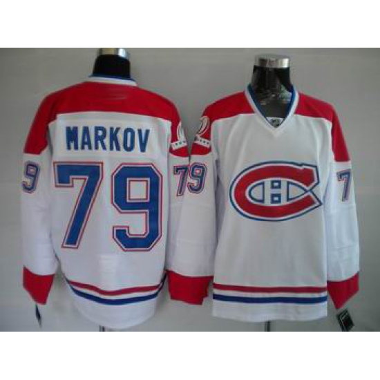 Hockey Montreal Canadiens #79 Andrei Markov Stitched Replithentic New CH White Jersey Hockey Montreal Canadiens #79 Andrei Markov Stitched Replithentic New CH White Jersey