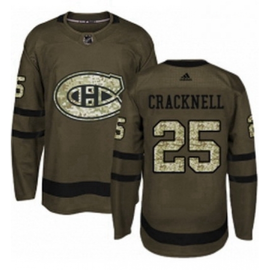 Mens Adidas Montreal Canadiens 25 Adam Cracknell Authentic Green Salute to Service NHL Jersey Mens Adidas Montreal Canadiens 25 Adam Cracknell Authentic Green Salute to Service NHL Jersey
