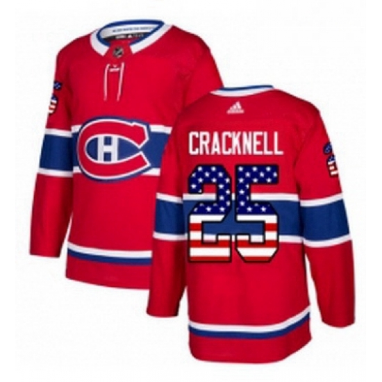 Mens Adidas Montreal Canadiens 25 Adam Cracknell Authentic Red USA Flag Fashion NHL Jersey Mens Adidas Montreal Canadiens 25 Adam Cracknell Authentic Red USA Flag Fashion NHL Jersey