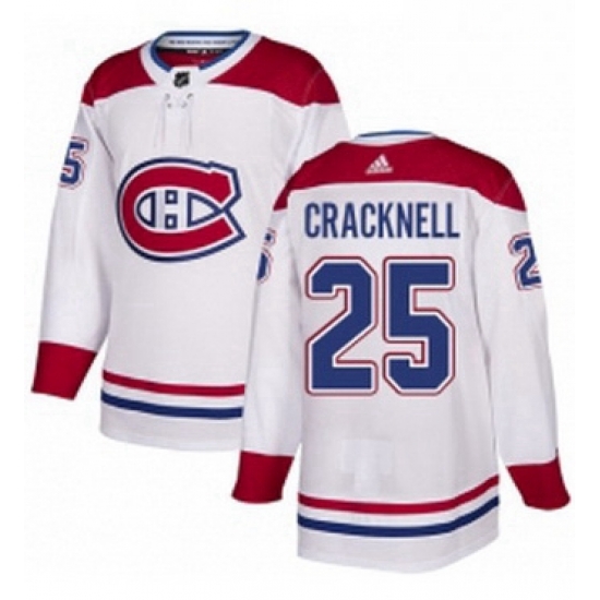 Mens Adidas Montreal Canadiens 25 Adam Cracknell Authentic White Away NHL Jersey Mens Adidas Montreal Canadiens 25 Adam Cracknell Authentic White Away NHL Jersey