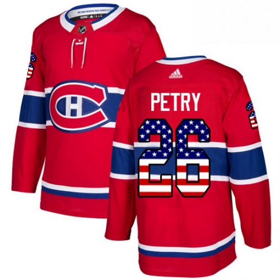 Mens Adidas Montreal Canadiens 26 Jeff Petry Authentic Red USA Flag Fashion NHL Jersey Mens Adidas Montreal Canadiens 26 Jeff Petry Authentic Red USA Flag Fashion NHL Jersey