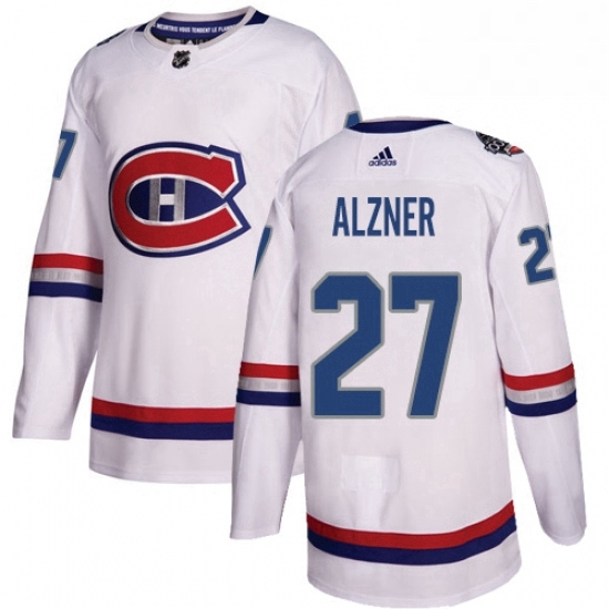 Mens Adidas Montreal Canadiens 27 Karl Alzner Authentic White 2017 100 Classic NHL Jersey Mens Adidas Montreal Canadiens 27 Karl Alzner Authentic White 2017 100 Classic NHL Jersey