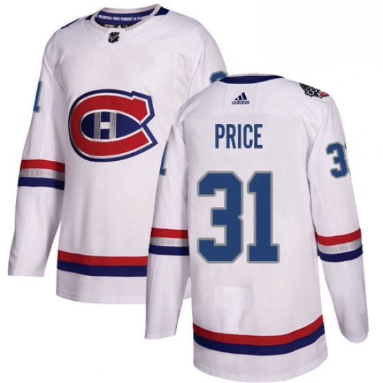 Mens Adidas Montreal Canadiens 31 Carey Price Authentic White 2017 100 Classic NHL Jersey Mens Adidas Montreal Canadiens 31 Carey Price Authentic White 2017 100 Classic NHL Jersey