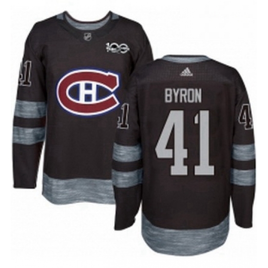 Mens Adidas Montreal Canadiens 41 Paul Byron Authentic Black 1917 2017 100th Anniversary NHL Jersey Mens Adidas Montreal Canadiens 41 Paul Byron Authentic Black 1917 2017 100th Anniversary NHL Jersey