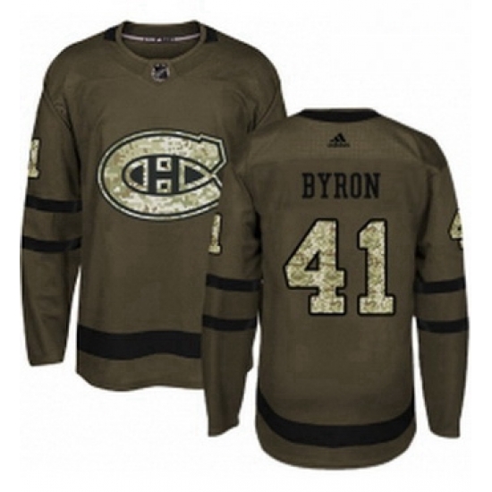 Mens Adidas Montreal Canadiens 41 Paul Byron Premier Green Salute to Service NHL Jersey Mens Adidas Montreal Canadiens 41 Paul Byron Premier Green Salute to Service NHL Jersey