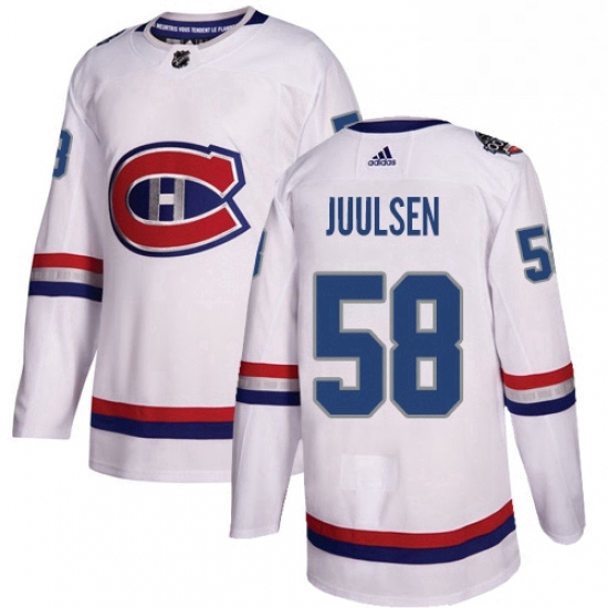 Mens Adidas Montreal Canadiens 58 Noah Juulsen Authentic White 2017 100 Classic NHL Jersey Mens Adidas Montreal Canadiens 58 Noah Juulsen Authentic White 2017 100 Classic NHL Jersey