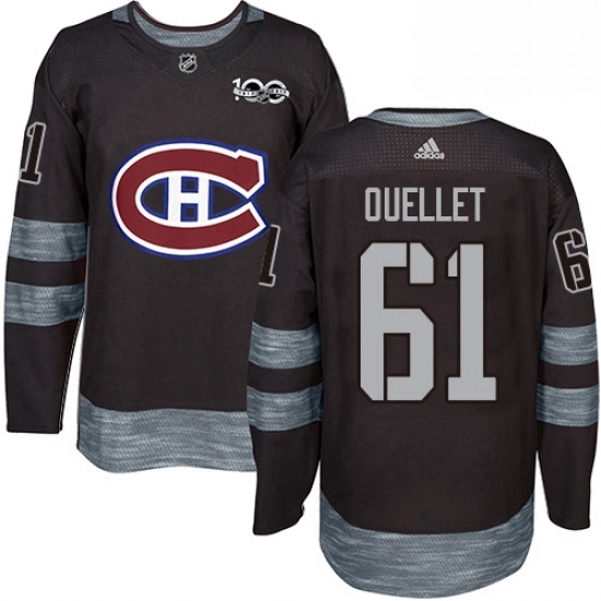 Mens Adidas Montreal Canadiens 61 Xavier Ouellet Authentic Black 1917 2017 100th Anniversary NHL Jersey Mens Adidas Montreal Canadiens 61 Xavier Ouellet Authentic Black 1917 2017 100th Anniversary NHL Jersey