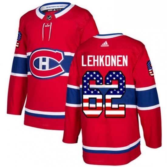 Mens Adidas Montreal Canadiens 62 Artturi Lehkonen Authentic Red USA Flag Fashion NHL Jersey Mens Adidas Montreal Canadiens 62 Artturi Lehkonen Authentic Red USA Flag Fashion NHL Jersey