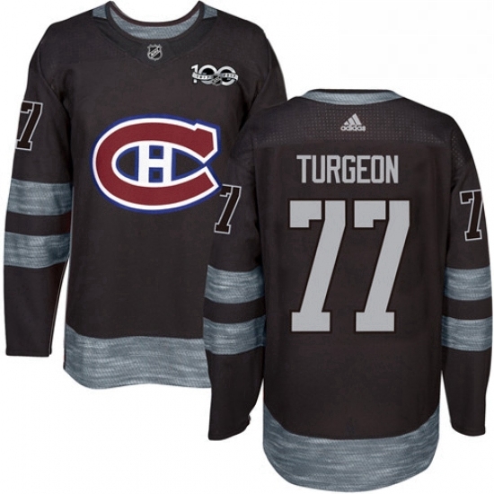 Mens Adidas Montreal Canadiens 77 Pierre Turgeon Authentic Black 1917 2017 100th Anniversary NHL Jersey Mens Adidas Montreal Canadiens 77 Pierre Turgeon Authentic Black 1917 2017 100th Anniversary NHL Jersey