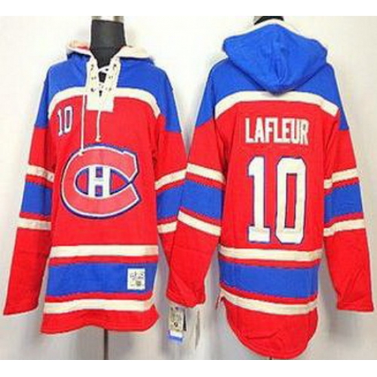 Montreal Canadiens 10 Guy Lafleur Red Lace-Up NHL Jersey Hoodies Montreal Canadiens 10 Guy Lafleur Red Lace-Up NHL Jersey Hoodies