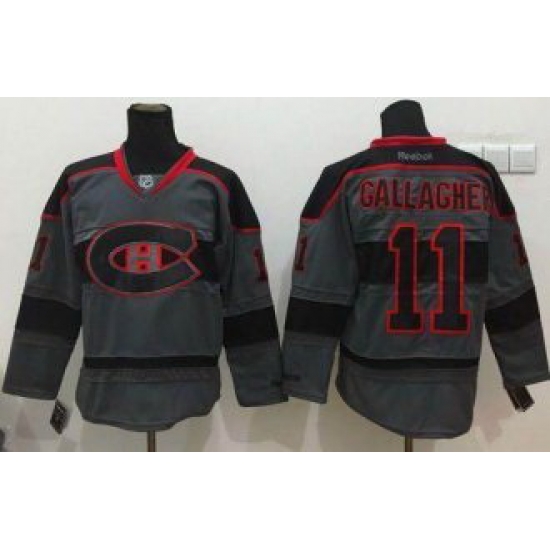 Montreal Canadiens #11 Brendan Gallagher Charcoal Cross Check Fashion Stitched NHL Jersey Montreal Canadiens #11 Brendan Gallagher Charcoal Cross Check Fashion Stitched NHL Jersey