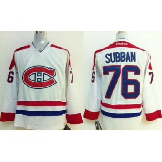 Montreal Canadiens 76 P.K. Subban White NHL Hockey Jerseys Montreal Canadiens 76 P.K. Subban White NHL Hockey Jerseys