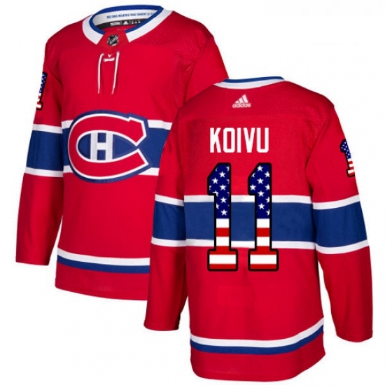 Youth Adidas Montreal Canadiens 11 Saku Koivu Authentic Red USA Flag Fashion NHL Jersey Youth Adidas Montreal Canadiens 11 Saku Koivu Authentic Red USA Flag Fashion NHL Jersey