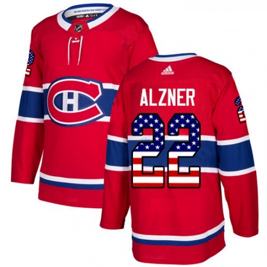 Youth Adidas Montreal Canadiens 22 Karl Alzner Authentic Red USA Flag Fashion NHL Jersey Youth Adidas Montreal Canadiens 22 Karl Alzner Authentic Red USA Flag Fashion NHL Jersey