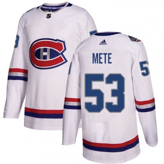 Youth Adidas Montreal Canadiens 53 Victor Mete Authentic White 2017 100 Classic NHL Jersey Youth Adidas Montreal Canadiens 53 Victor Mete Authentic White 2017 100 Classic NHL Jersey