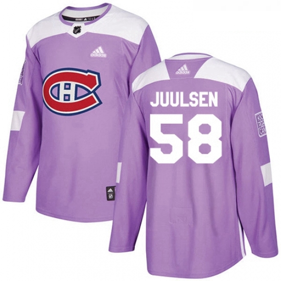 Youth Adidas Montreal Canadiens 58 Noah Juulsen Authentic Purple Fights Cancer Practice NHL Jersey Youth Adidas Montreal Canadiens 58 Noah Juulsen Authentic Purple Fights Cancer Practice NHL Jersey