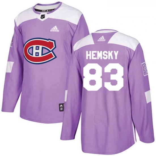 Youth Adidas Montreal Canadiens 83 Ales Hemsky Authentic Purple Fights Cancer Practice NHL Jersey Youth Adidas Montreal Canadiens 83 Ales Hemsky Authentic Purple Fights Cancer Practice NHL Jersey