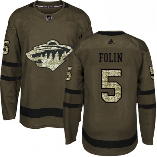 Adidas Minnesota Wild 5 Christian Folin Green Salute to Service Stitched NHL Jersey Adidas Minnesota Wild 5 Christian Folin Green Salute to Service Stitched NHL Jersey