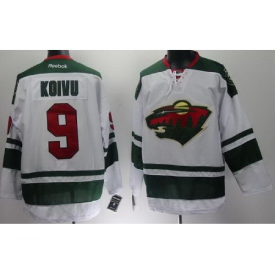 Minnesota Wild 9 Mikko Koivu White NHL Jerseys New Minnesota Wild 9 Mikko Koivu White NHL Jerseys New