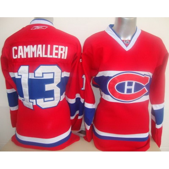 Women Montreal Canadiens 13 CAMMALLERI Red NHL Jersey Women Montreal Canadiens 13 CAMMALLERI Red NHL Jersey