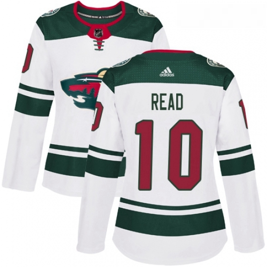 Womens Adidas Minnesota Wild 10 Matt Read Authentic White Away NHL Jersey Womens Adidas Minnesota Wild 10 Matt Read Authentic White Away NHL Jersey