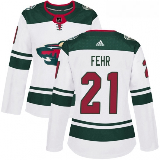 Womens Adidas Minnesota Wild 21 Eric Fehr Authentic White Away NHL Jersey Womens Adidas Minnesota Wild 21 Eric Fehr Authentic White Away NHL Jersey