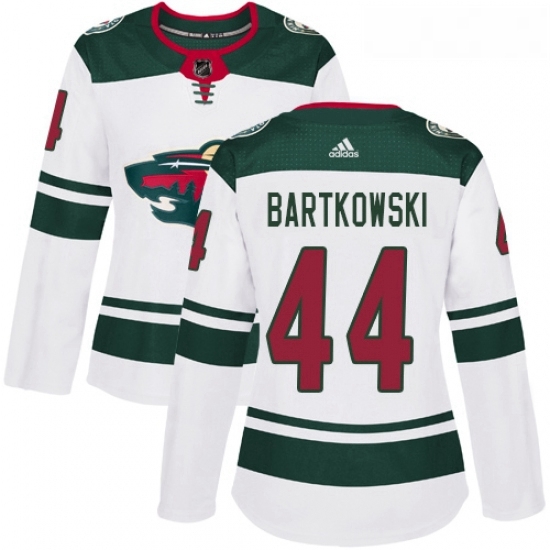 Womens Adidas Minnesota Wild 44 Matt Bartkowski Authentic White Away NHL Jersey Womens Adidas Minnesota Wild 44 Matt Bartkowski Authentic White Away NHL Jersey