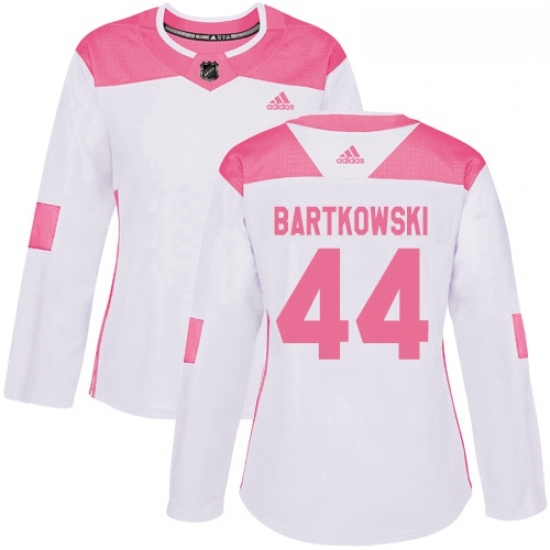 Womens Adidas Minnesota Wild 44 Matt Bartkowski Authentic White Pink Fashion NHL Jersey Womens Adidas Minnesota Wild 44 Matt Bartkowski Authentic White Pink Fashion NHL Jersey
