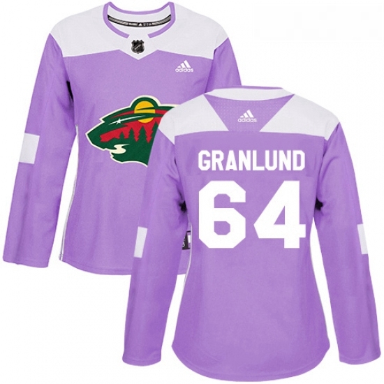 Womens Adidas Minnesota Wild 64 Mikael Granlund Authentic Purple Fights Cancer Practice NHL Jersey Womens Adidas Minnesota Wild 64 Mikael Granlund Authentic Purple Fights Cancer Practice NHL Jersey