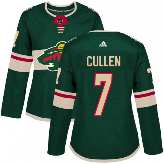 Womens Adidas Minnesota Wild 7 Matt Cullen Premier Green Home NHL Jersey Womens Adidas Minnesota Wild 7 Matt Cullen Premier Green Home NHL Jersey