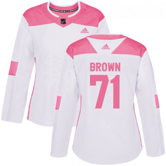 Womens Adidas Minnesota Wild 71 J T Brown Authentic White Pink Fashion NHL Jerse Womens Adidas Minnesota Wild 71 J T Brown Authentic White Pink Fashion NHL Jerse