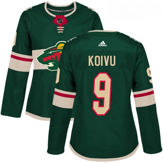Womens Adidas Minnesota Wild 9 Mikko Koivu Authentic Green Home NHL Jersey Womens Adidas Minnesota Wild 9 Mikko Koivu Authentic Green Home NHL Jersey