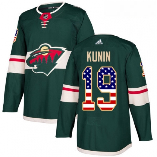 Youth Adidas Minnesota Wild 19 Luke Kunin Authentic Green USA Flag Fashion NHL Jersey Youth Adidas Minnesota Wild 19 Luke Kunin Authentic Green USA Flag Fashion NHL Jersey