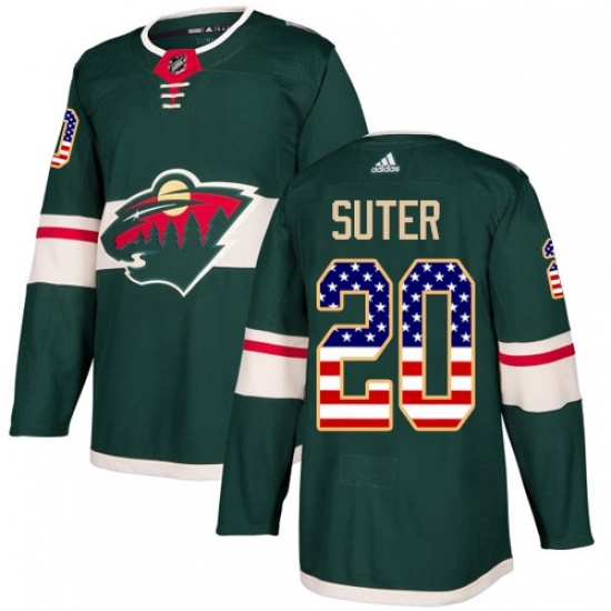 Youth Adidas Minnesota Wild 20 Ryan Suter Authentic Green USA Flag Fashion NHL Jersey Youth Adidas Minnesota Wild 20 Ryan Suter Authentic Green USA Flag Fashion NHL Jersey