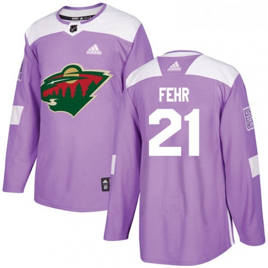 Youth Adidas Minnesota Wild 21 Eric Fehr Authentic Purple Fights Cancer Practice NHL Jersey Youth Adidas Minnesota Wild 21 Eric Fehr Authentic Purple Fights Cancer Practice NHL Jersey