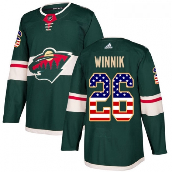 Youth Adidas Minnesota Wild 26 Daniel Winnik Authentic Green USA Flag Fashion NHL Jersey Youth Adidas Minnesota Wild 26 Daniel Winnik Authentic Green USA Flag Fashion NHL Jersey