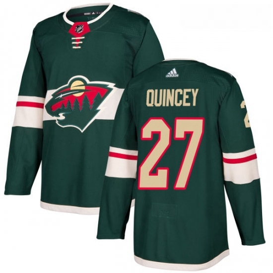 Youth Adidas Minnesota Wild 27 Kyle Quincey Premier Green Home NHL Jersey Youth Adidas Minnesota Wild 27 Kyle Quincey Premier Green Home NHL Jersey