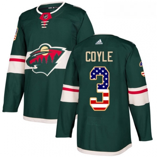 Youth Adidas Minnesota Wild 3 Charlie Coyle Authentic Green USA Flag Fashion NHL Jersey Youth Adidas Minnesota Wild 3 Charlie Coyle Authentic Green USA Flag Fashion NHL Jersey