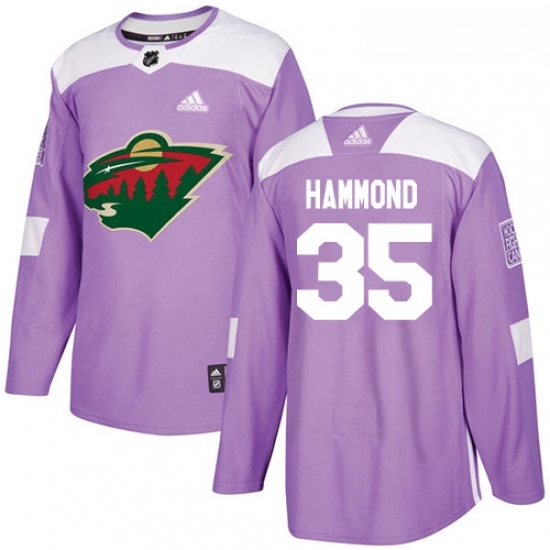 Youth Adidas Minnesota Wild 35 Andrew Hammond Authentic Purple Fights Cancer Practice NHL Jersey Youth Adidas Minnesota Wild 35 Andrew Hammond Authentic Purple Fights Cancer Practice NHL Jersey